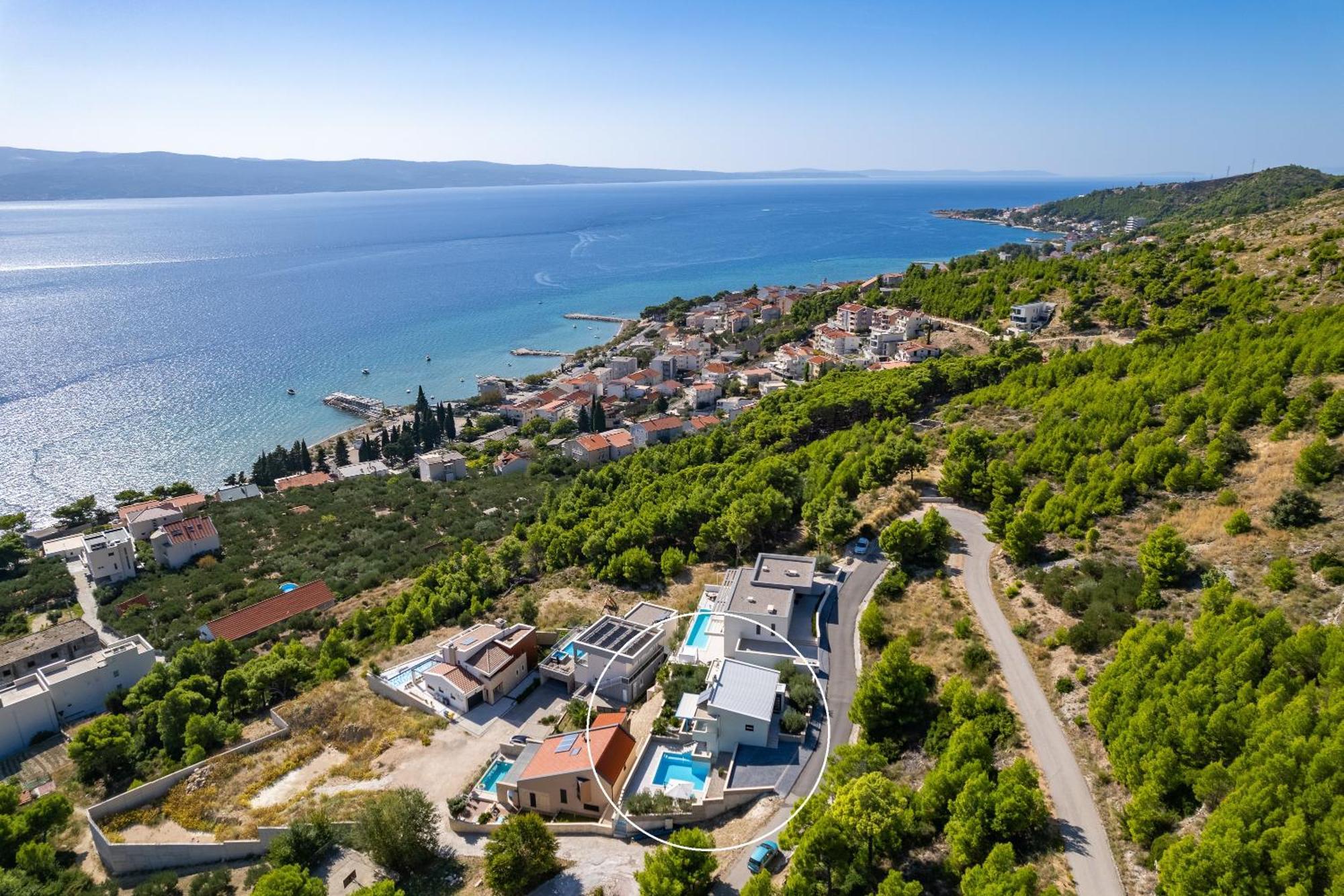 Villa Allegra With 32Msq Heated Pool, 300M Far From Sandy Beaches, Open Sea View Omiš Exterior foto
