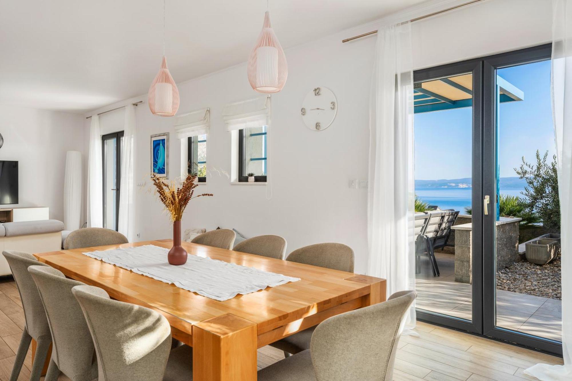 Villa Allegra With 32Msq Heated Pool, 300M Far From Sandy Beaches, Open Sea View Omiš Exterior foto