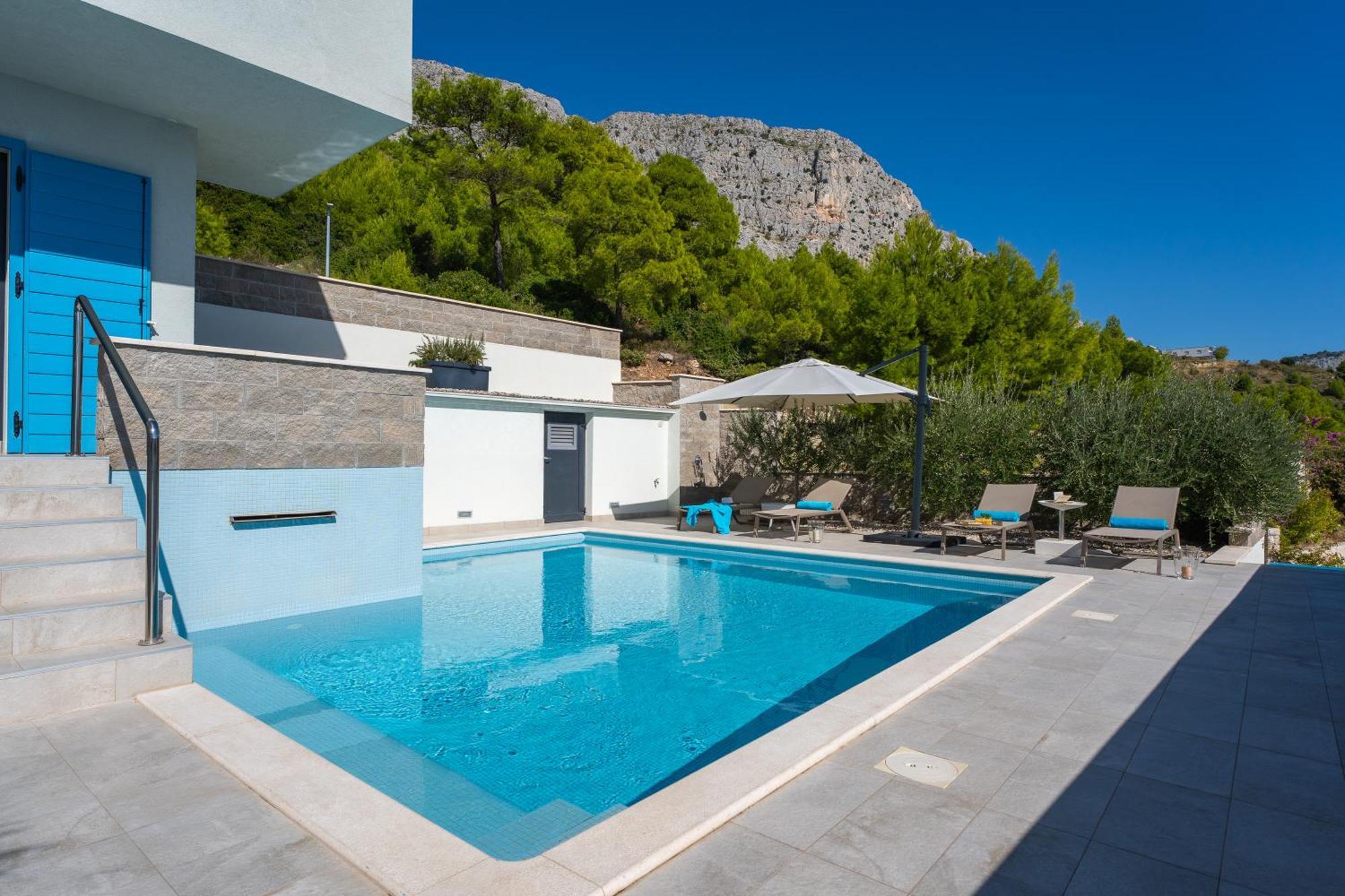 Villa Allegra With 32Msq Heated Pool, 300M Far From Sandy Beaches, Open Sea View Omiš Exterior foto